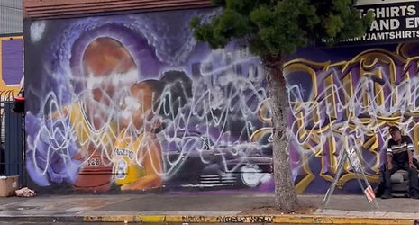 Kobe and Gigi Bryant Memorial Mural Vandalized Again in Downtown L.A.
